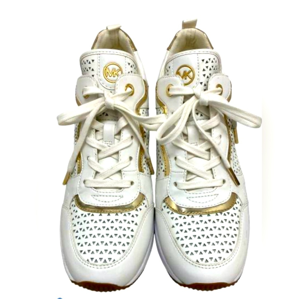 Michael Kors Women's Perforated Cut-Out Wedge Heel Sneaker Shoes Size 9M - New - Picture 3 of 5